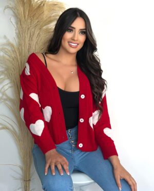 Buzo Rojo de Corazones